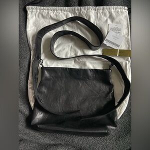 YOHJI YAMAMOTO 2Way Shoulder Bag Black Horse Leather UNISEX